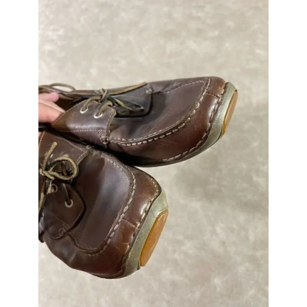 Timberland Mens Smart Comfort Zoned Chassis Boat Shoes Genuine Leather Brown 11M